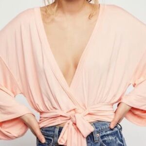 Free People That’s a Wrap faux wrap top.